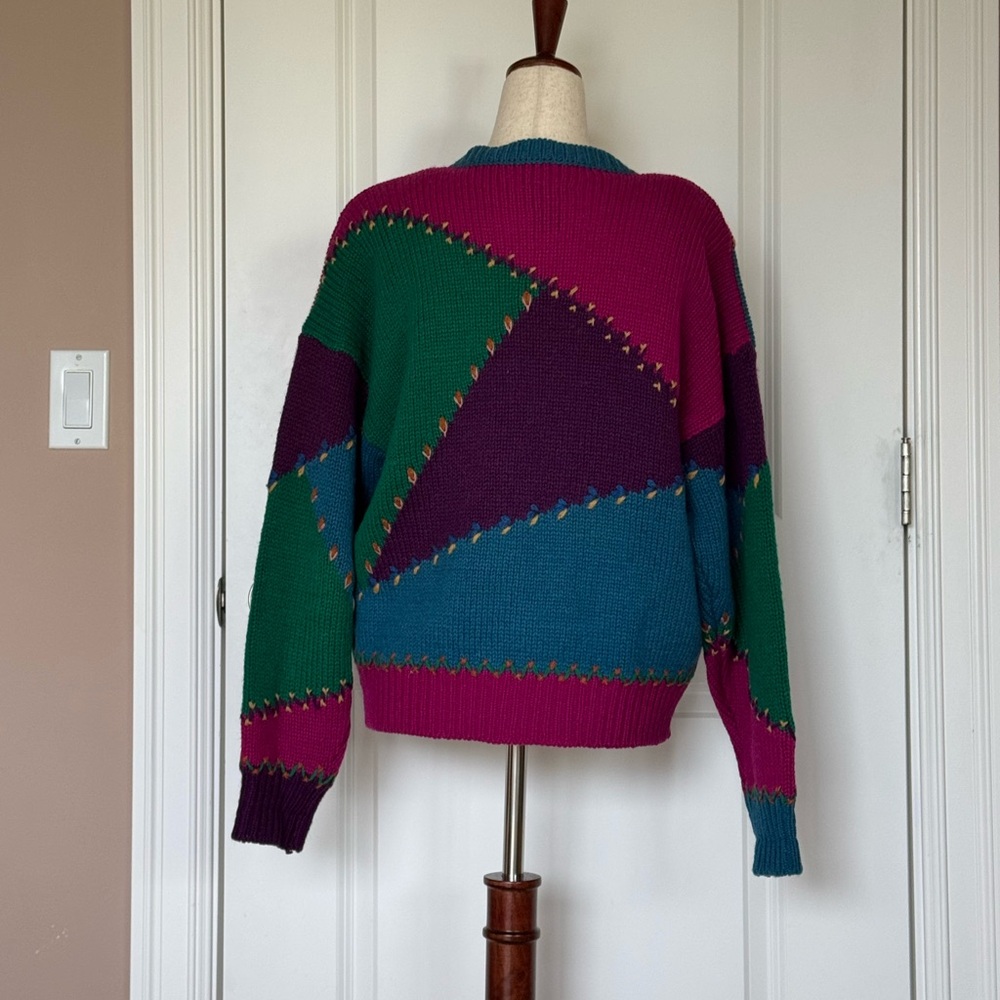 Susan Bristol Multicolor Patchwork Cardigan - Picture 5 of 6